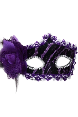 MASCHERA CON FIORE VIOLA